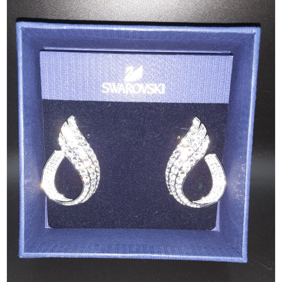 Beautiful New Swarovski Fortunately PE Hoop Crystal /RH Earrings (never worn) - Picture 5 of 9